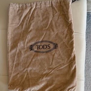Tod's Tan Drawstring Pouch